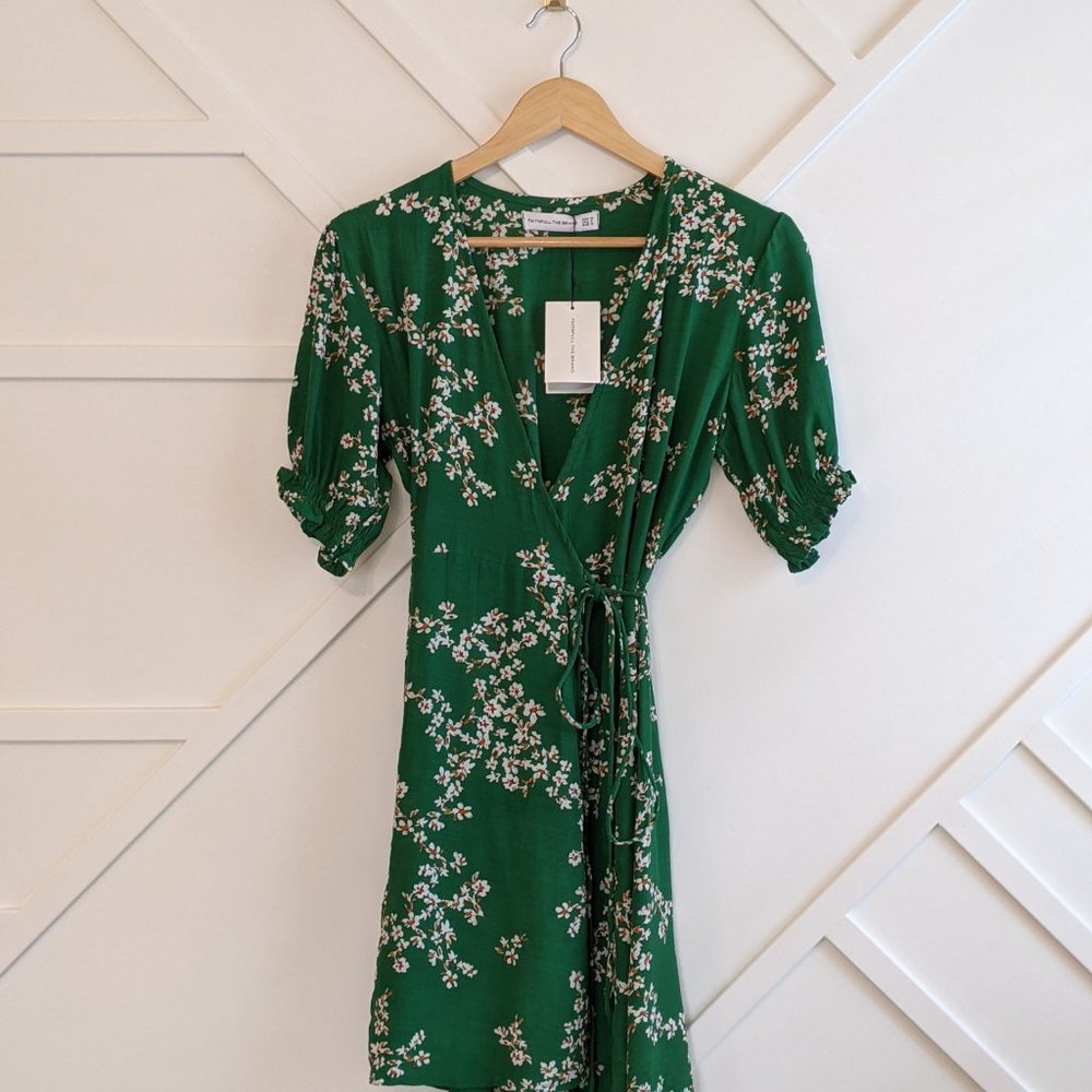 NEW Faithfull the brand Mira wrap puff sleeve dress - Picture 4 of 10